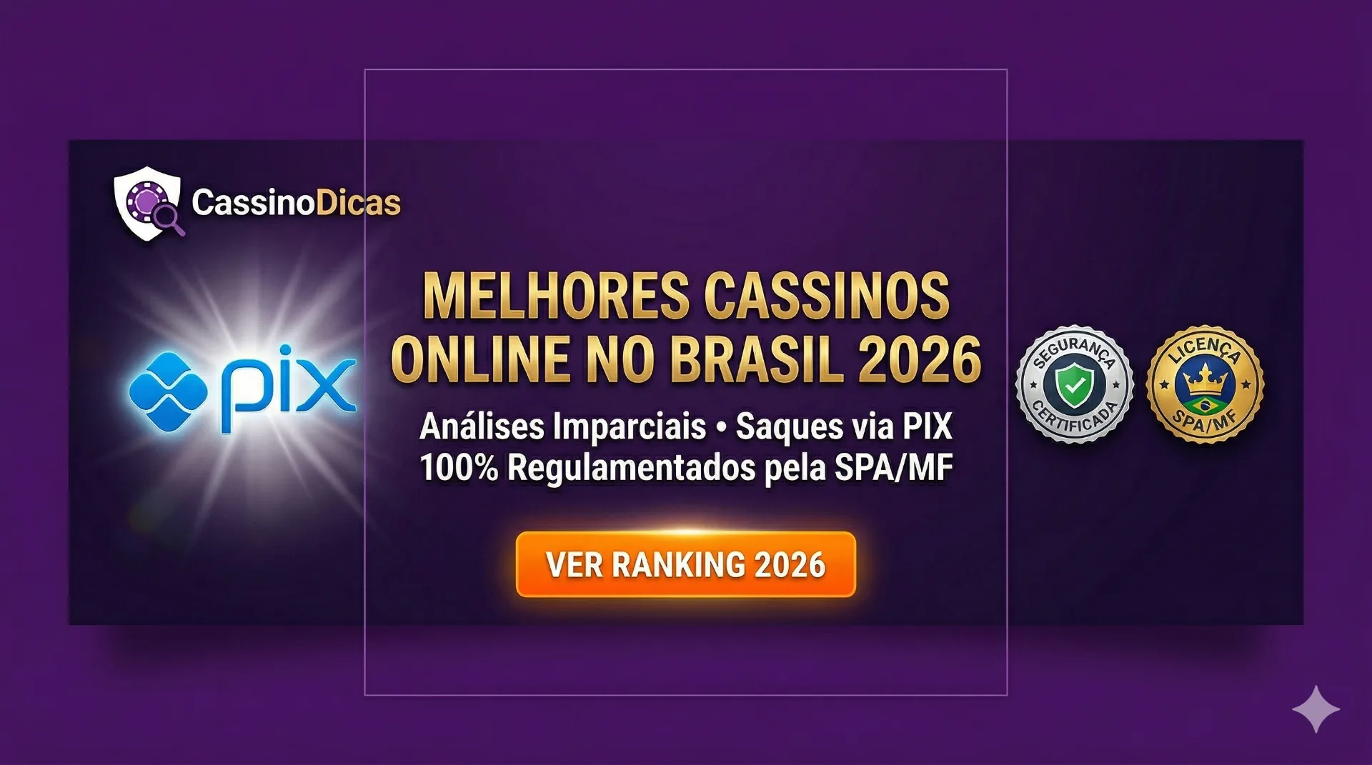 Melhores Cassinos Online no Brasil 2026 - Análises Imparciais, Saques via PIX